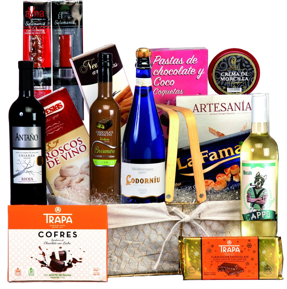 Cesta de Forja Forrada Surtida — Ref. 401