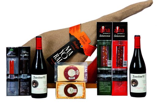 Caja Jamonera con Jamón Serrano Bodega Corte V — Ref. 507