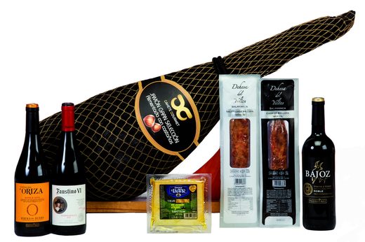 Caja Jamonera con Jamón Gran Selección Alimentado con Castañas — Ref. 510
