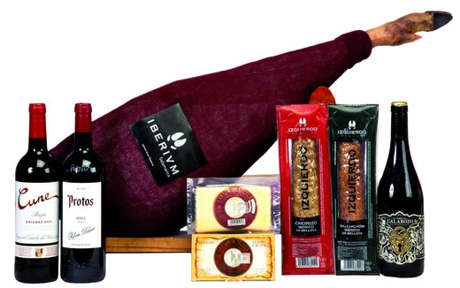 Caja Jamonera con Jamón Gran Reserva de Ibéricos Izquierdo IBERIUM — Ref. 511