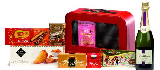 Maletín Rojo con Ventana Dulce Selección — Ref. 563